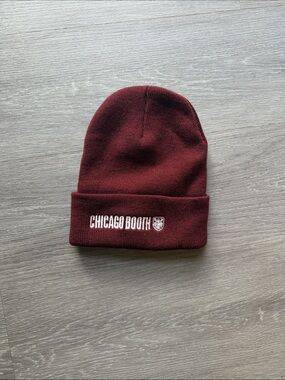 Chicago Booth Maroon Cuffed Beanie